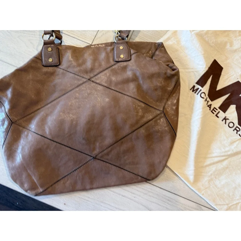 VTG Michael‎ Michael Kors Large Leather purse handbag 14 x 16 real leather